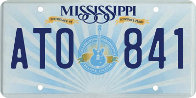 MS license plate ATO841