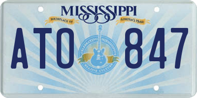 MS license plate ATO847