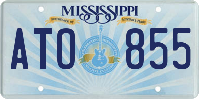 MS license plate ATO855