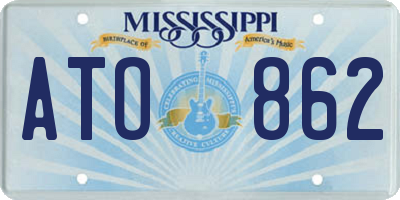 MS license plate ATO862