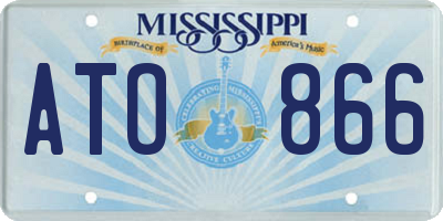 MS license plate ATO866