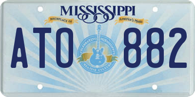 MS license plate ATO882