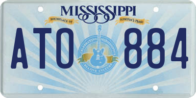 MS license plate ATO884
