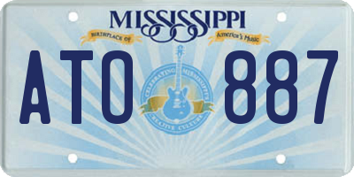 MS license plate ATO887