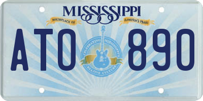 MS license plate ATO890