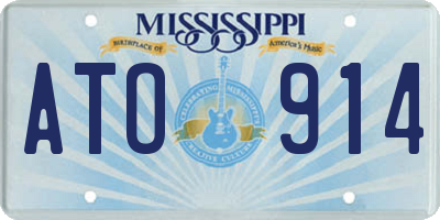 MS license plate ATO914