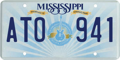 MS license plate ATO941