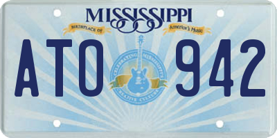 MS license plate ATO942