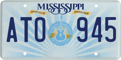 MS license plate ATO945