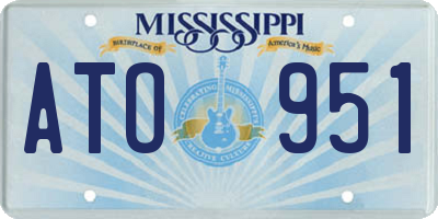 MS license plate ATO951