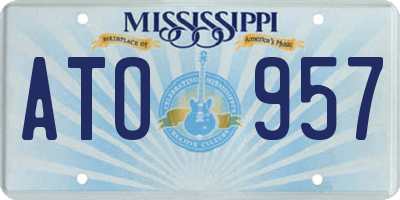 MS license plate ATO957