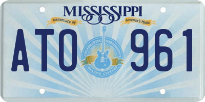 MS license plate ATO961