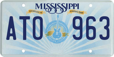MS license plate ATO963