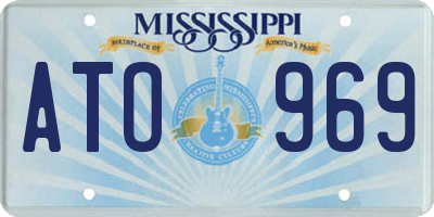 MS license plate ATO969