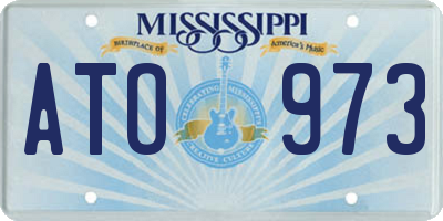 MS license plate ATO973