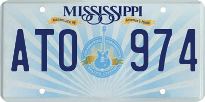 MS license plate ATO974
