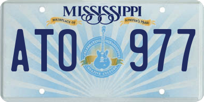 MS license plate ATO977