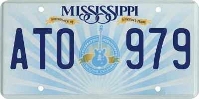 MS license plate ATO979