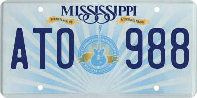 MS license plate ATO988