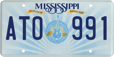 MS license plate ATO991