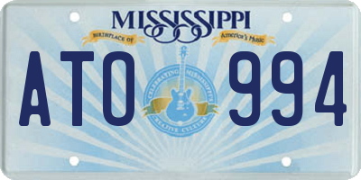 MS license plate ATO994
