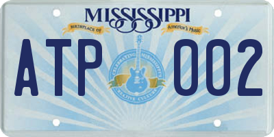 MS license plate ATP002