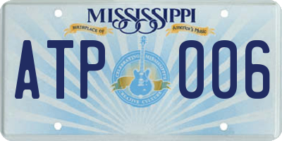 MS license plate ATP006