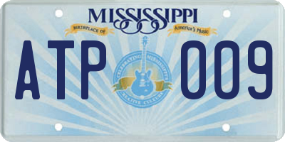 MS license plate ATP009