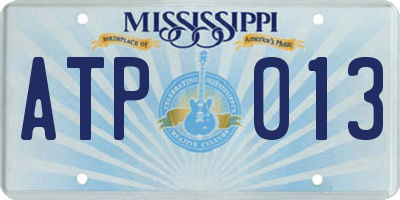 MS license plate ATP013