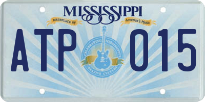 MS license plate ATP015