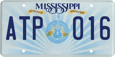 MS license plate ATP016