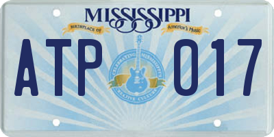 MS license plate ATP017