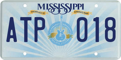MS license plate ATP018