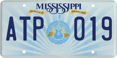 MS license plate ATP019