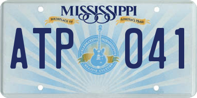 MS license plate ATP041