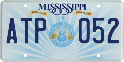 MS license plate ATP052
