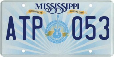 MS license plate ATP053