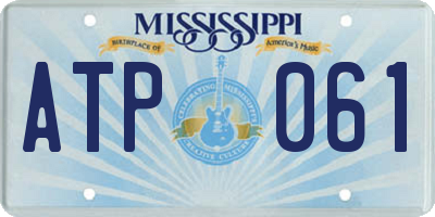 MS license plate ATP061