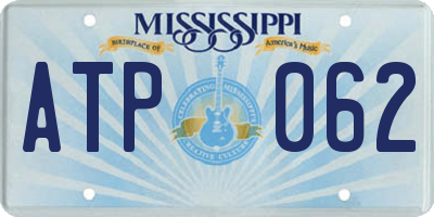MS license plate ATP062