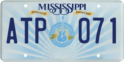 MS license plate ATP071