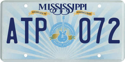 MS license plate ATP072