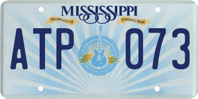 MS license plate ATP073
