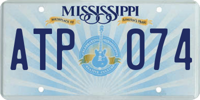 MS license plate ATP074