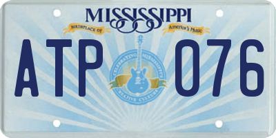 MS license plate ATP076