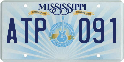 MS license plate ATP091