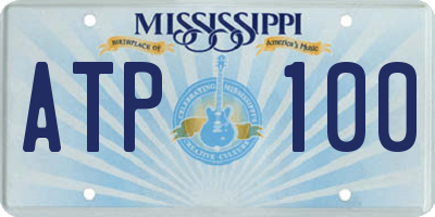 MS license plate ATP100
