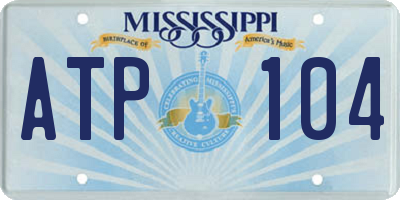 MS license plate ATP104