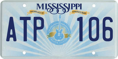 MS license plate ATP106