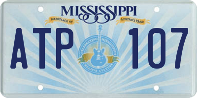 MS license plate ATP107
