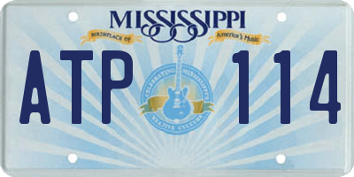 MS license plate ATP114